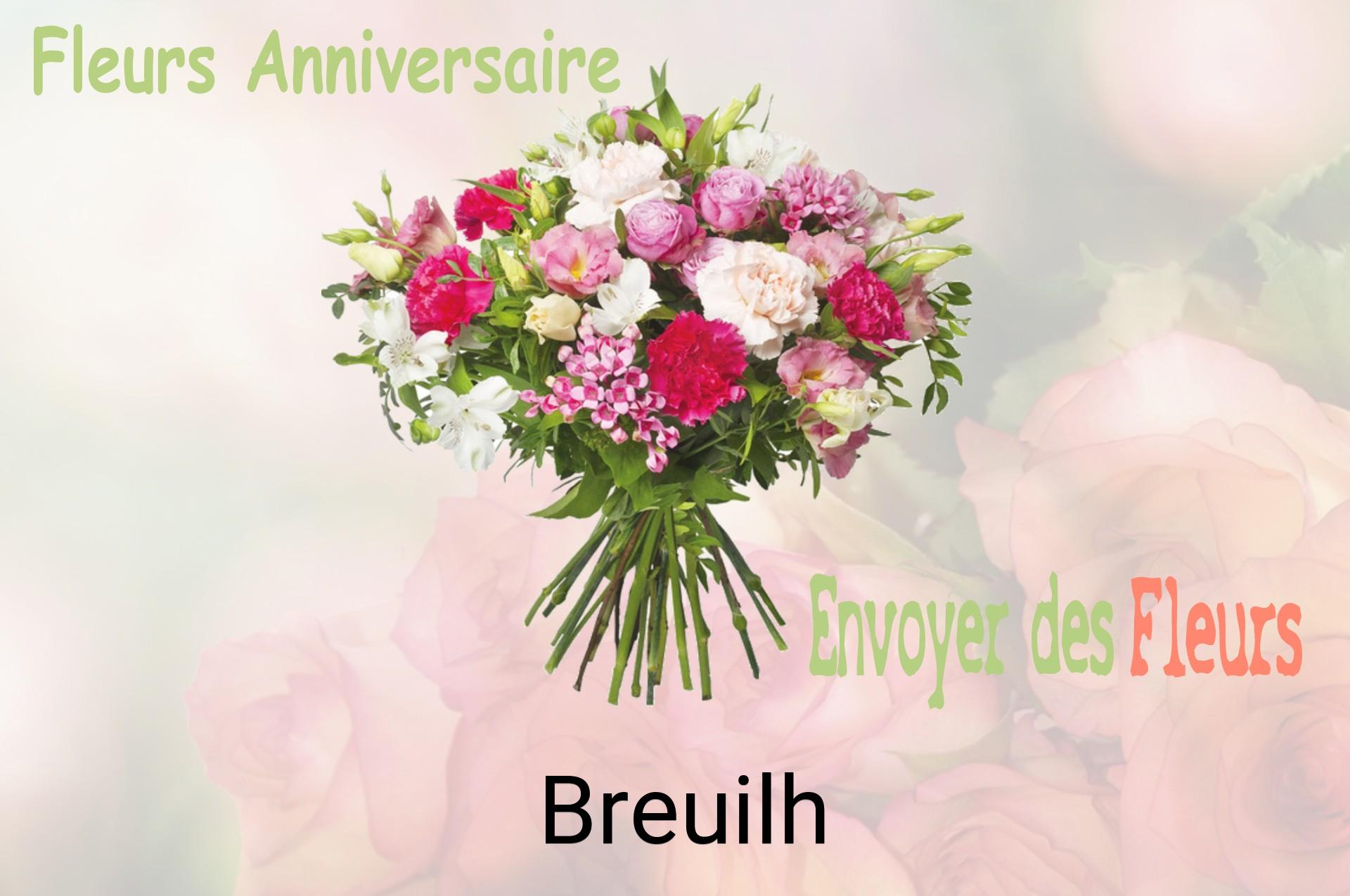 Bouquet de fleurs d’anniversaire livré à Breuilh